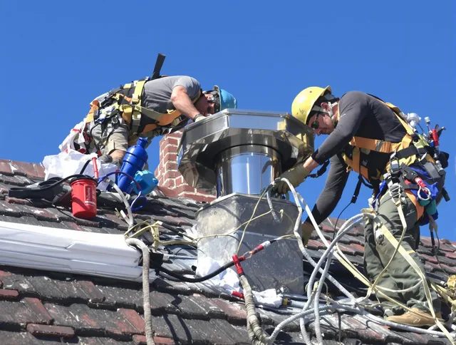 Protective chimney cap installed by Menifee Chimney Sweep in Menifee, CA
