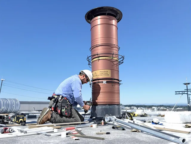 Installed chimney liner by Menifee Chimney Sweep in Menifee, CA