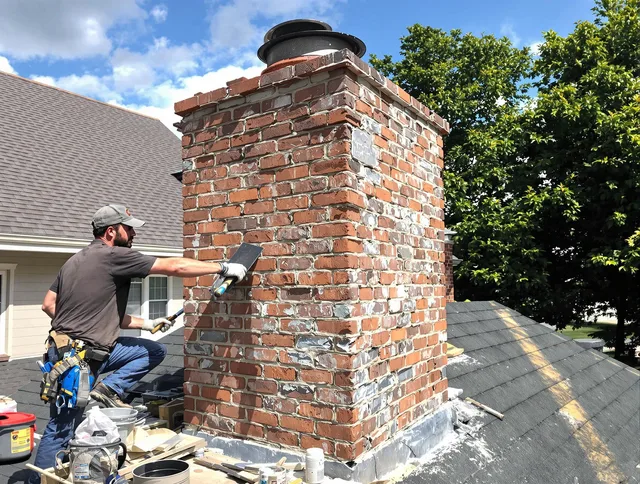 Completed chimney rebuild by Menifee Chimney Sweep in Menifee, CA