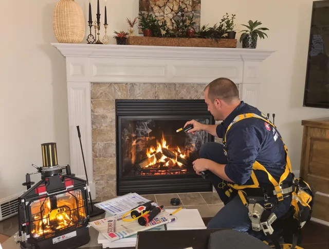 Safety-focused fireplace inspection by Menifee Chimney Sweep in Menifee, CA